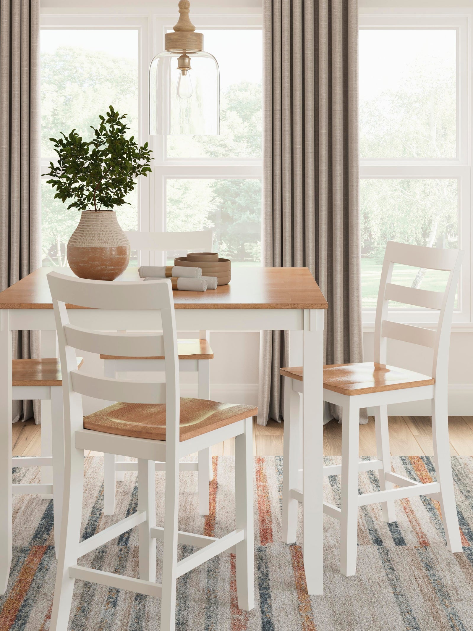 Gesthaven Counter Height Dining Table and 4 Barstools (Set of 5) (D398-SI) - Image 7