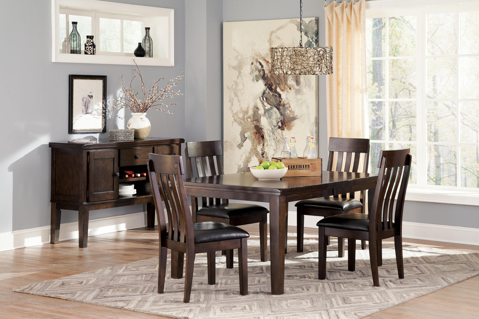 Haddigan Dining Table and 4 Chairs (D596-SI) - Image 3