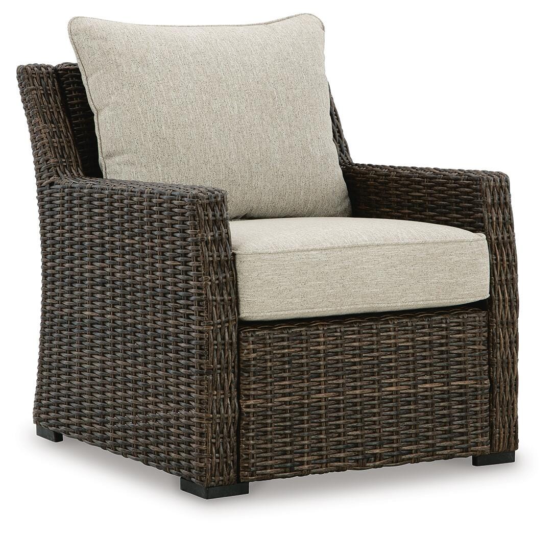 Brook Ranch Outdoor Sofa Sectional/Bench with Cushion (Set of 3) (P465-SI) - Image 5