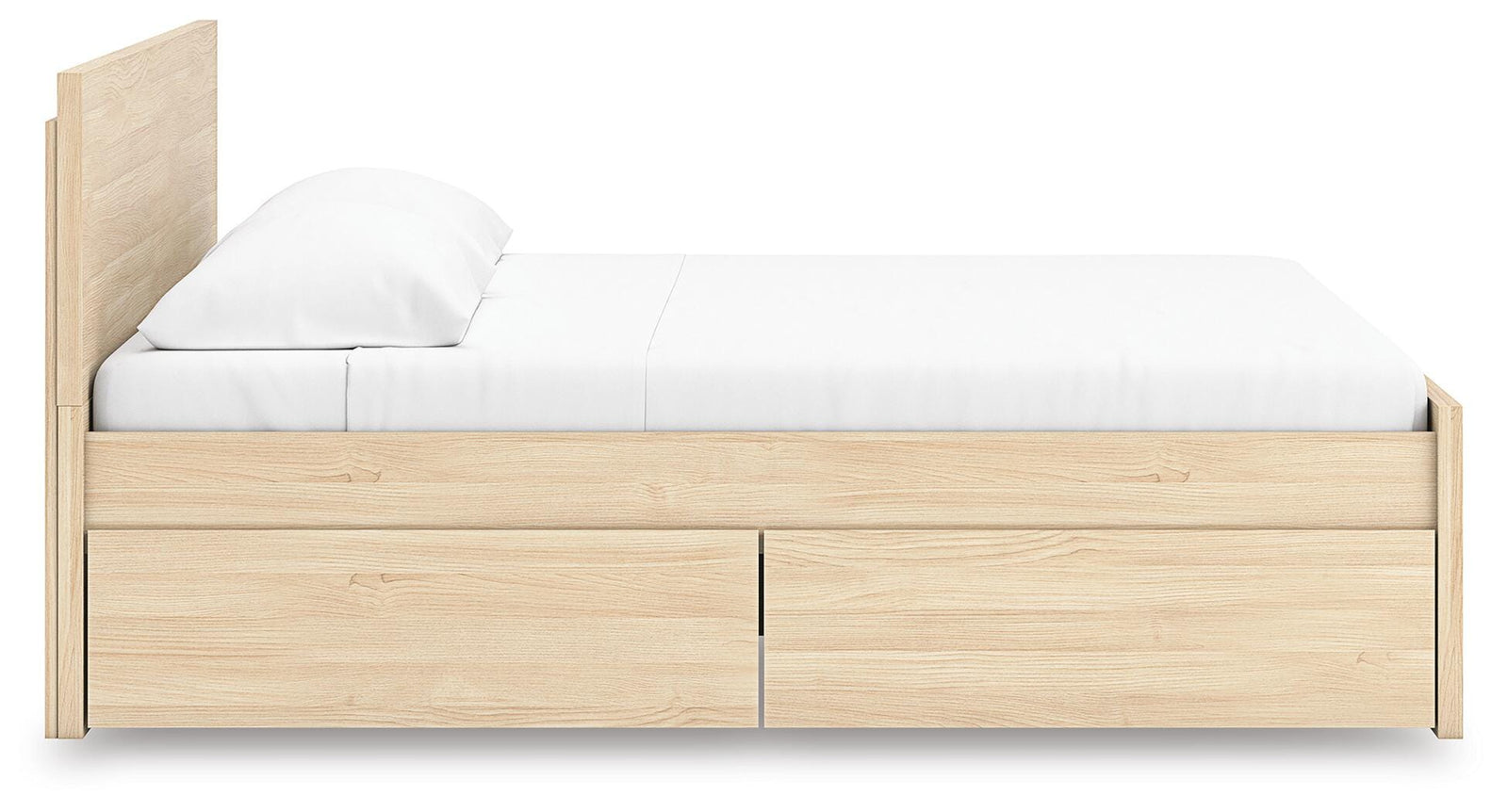 Onita Panel Platform Bed with 1 Side Storage - Natural (EB9632-SI) - Image 6