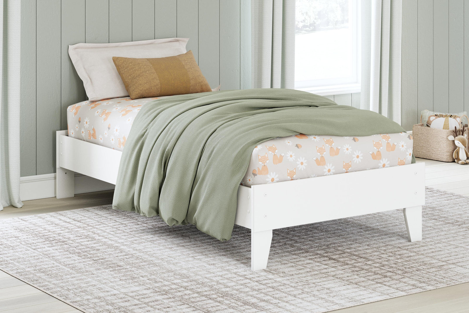 Hallityn Platform Bed (Youth) - White (EB1810-SI) - Image 17