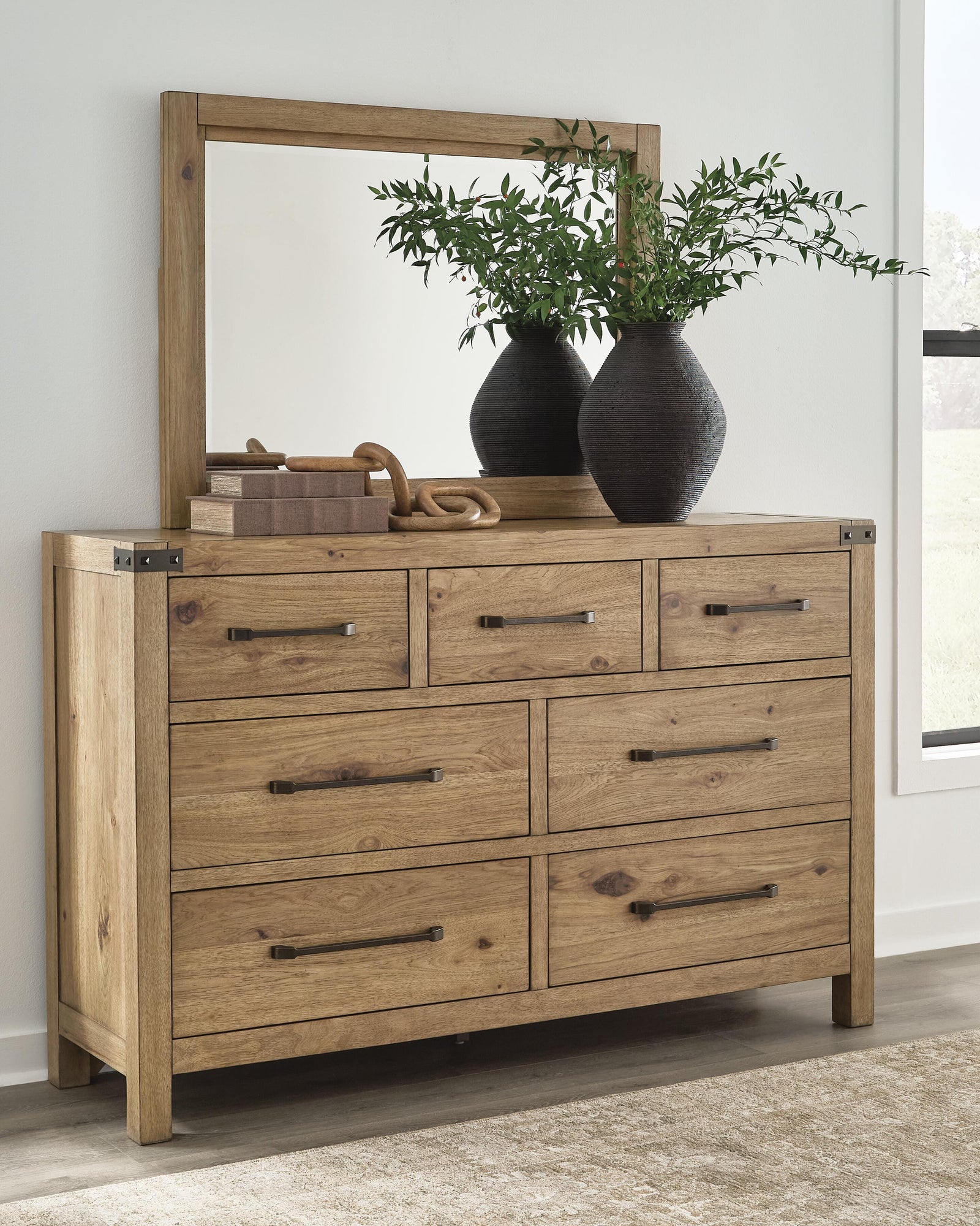 Ridgester Panel Bed, Dresser and Mirror (B858-SI) - Image 7