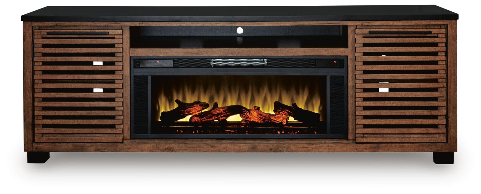 Kallari 84 TV Stand with Electric Fireplace (W737-SI)