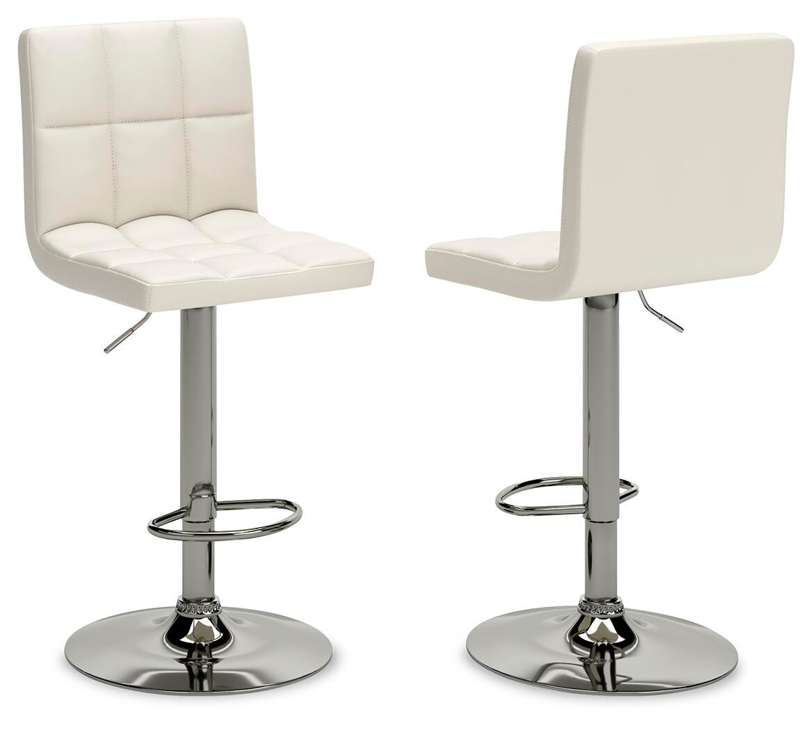 Bellatier Adjustable Height Bar Stool (Set of 2) (D120-SI)