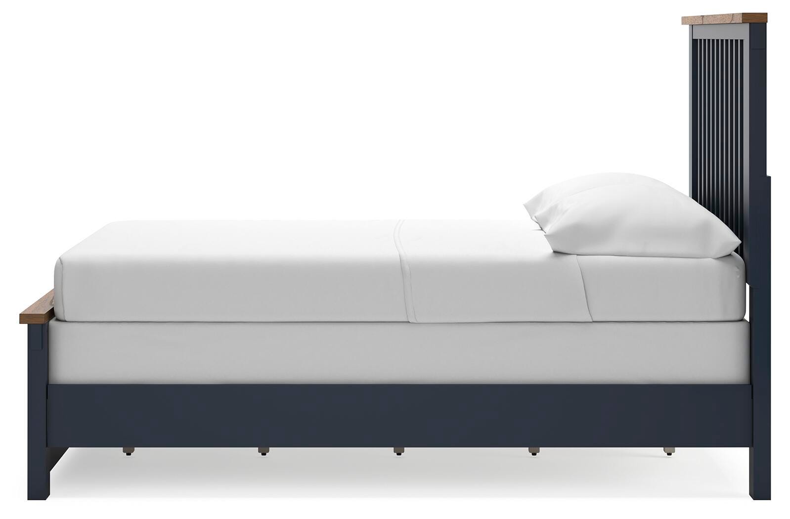 Landocken Panel Bed, Dresser and Mirror - Brown/Blue (B414-SI) - Image 13