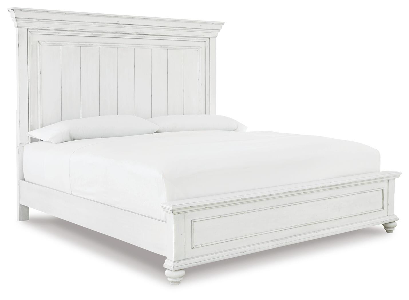 Kanwyn Panel Bed, Dresser, Mirror and 2 Nightstands - Whitewash (B777-SI) - Image 6