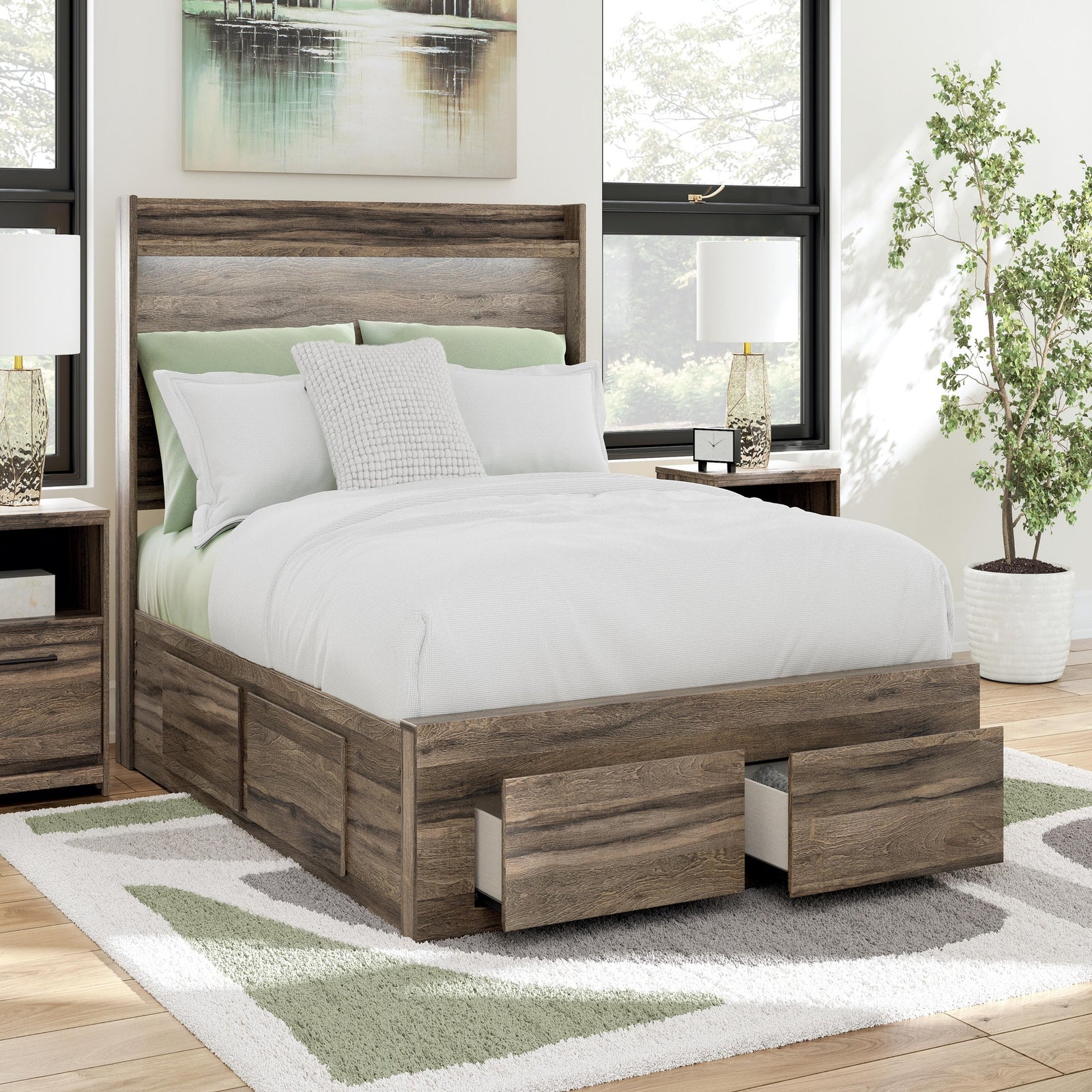 Elbrim Queen Panel Storage Bed, Dresser and Mirror (PCB2005-SI) - Image 19