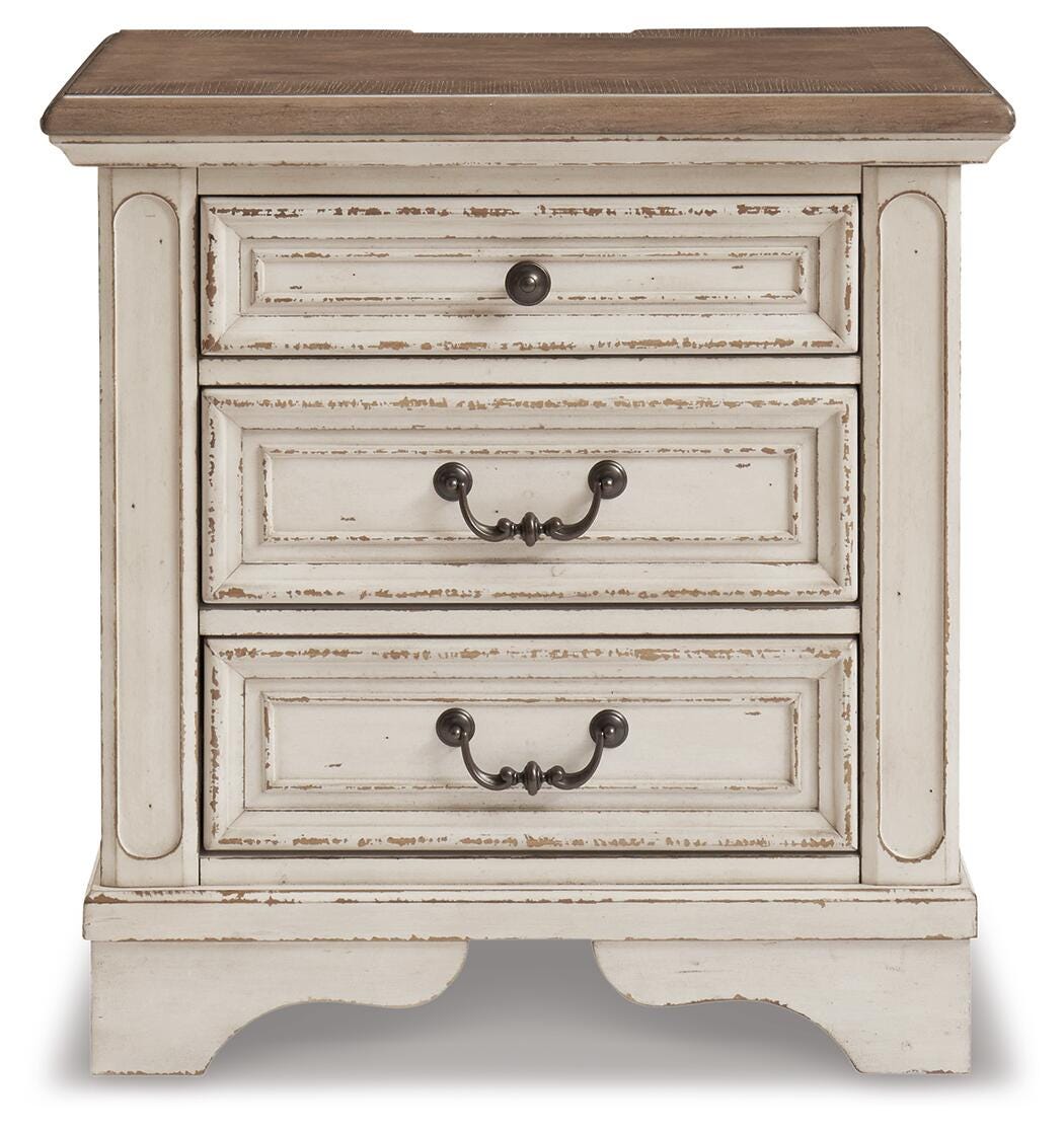 Realyn Upholstered Panel Bed, Dresser and 2 Nightstands - Two-tone (B743-SI) - Image 9