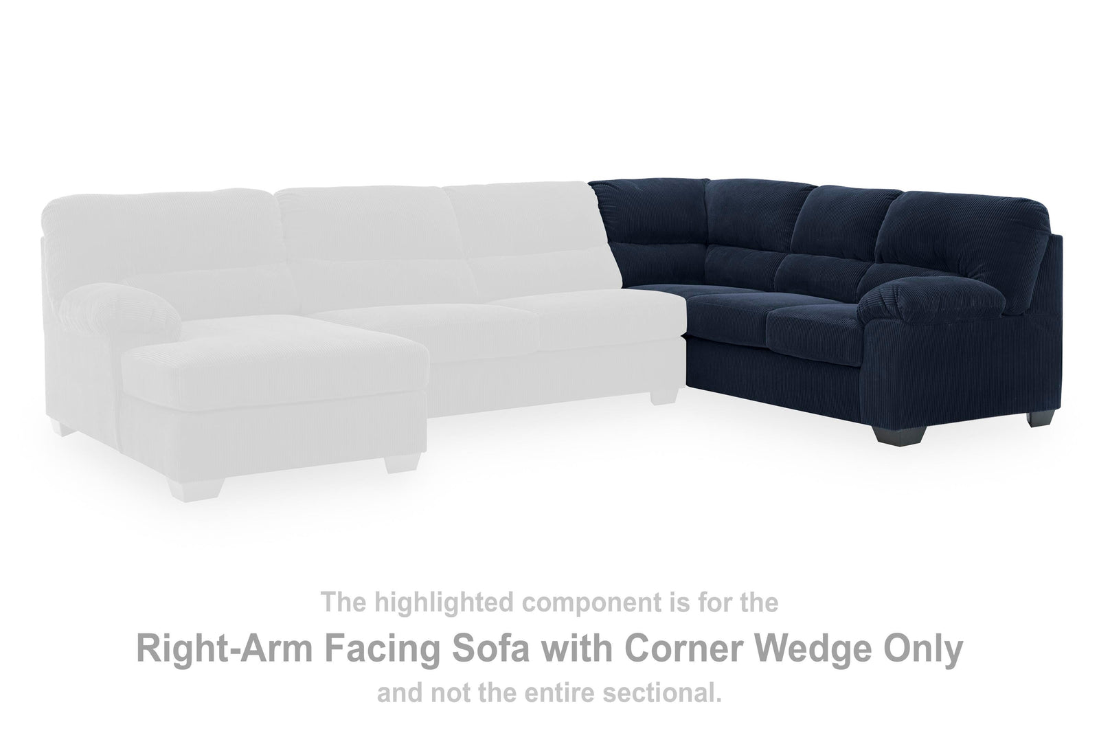 SimpleJoy Right-Arm Facing Sofa with Corner Wedge (24205-SI) - Image 32
