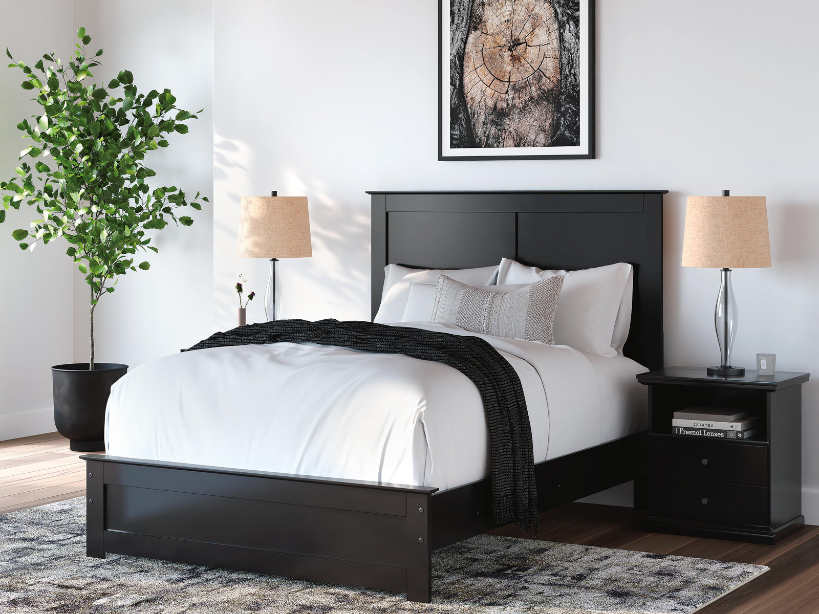 Maribel Panel Bed, Dresser, Mirror and Nightstand - Black (B138-SI) - Image 21