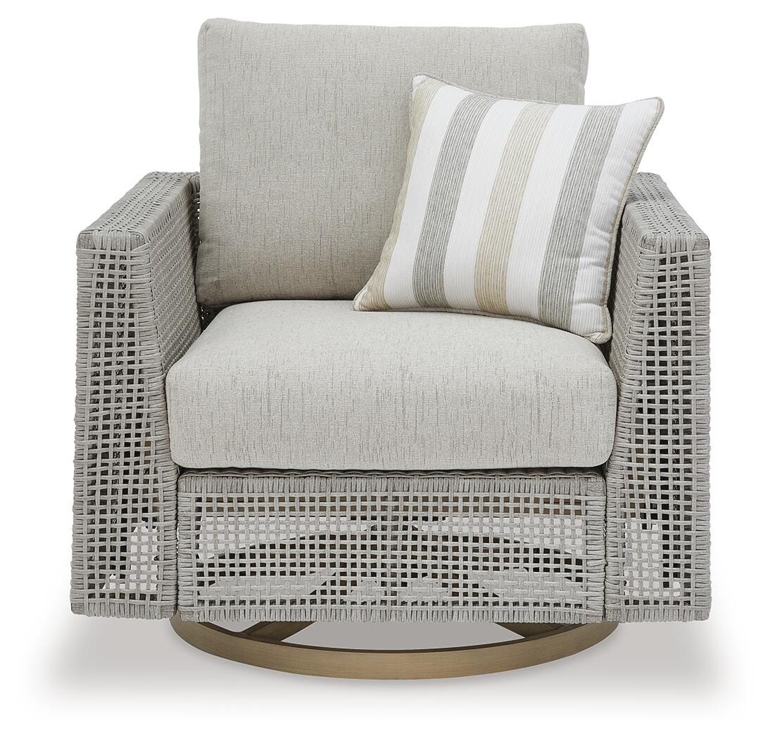 Seton Creek Outdoor Loveseat with Cushion (P798-SI) - Image 2