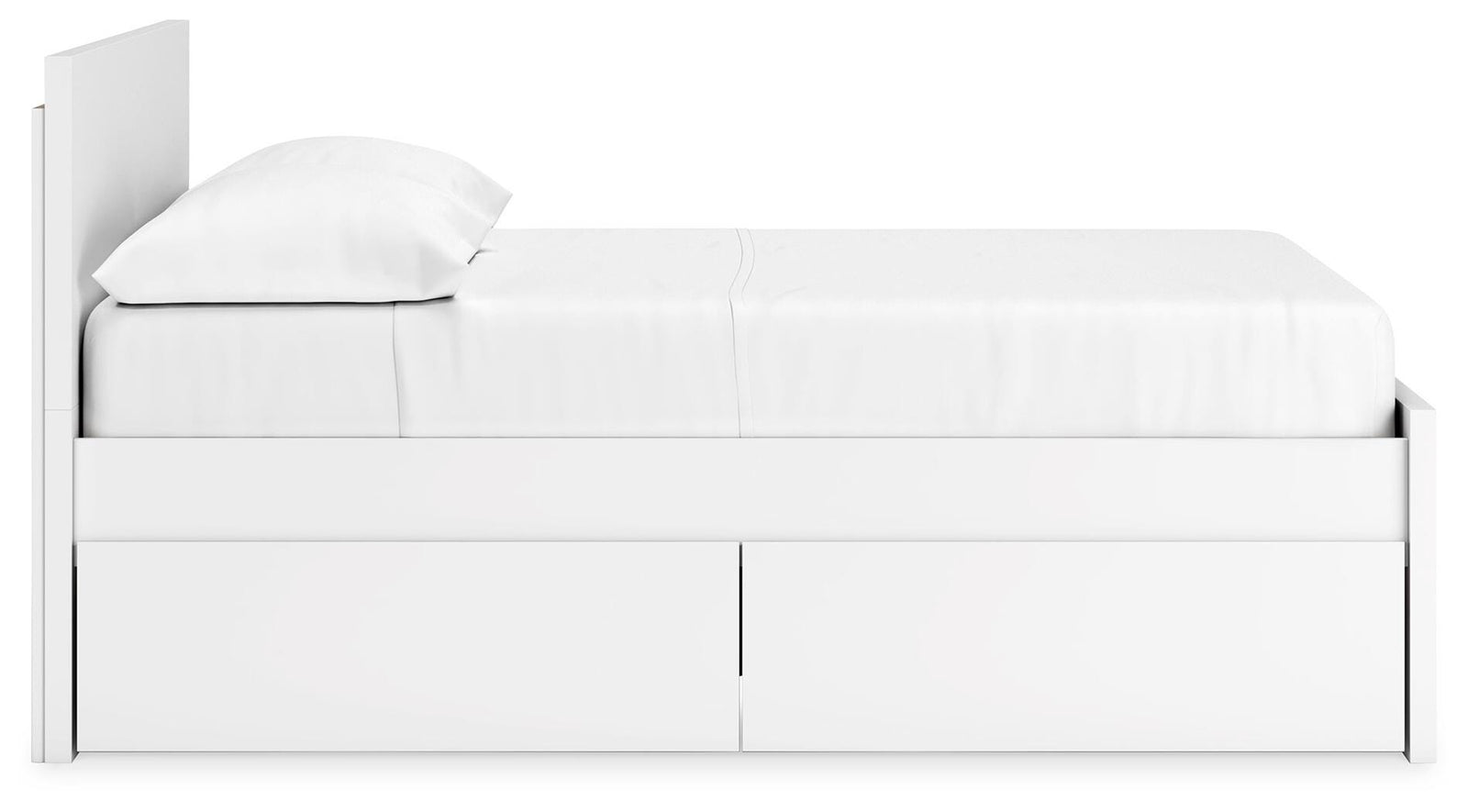 Onita Panel Platform Bed with 1 Side Storage (Youth) - White (EB9630-SI) - Image 8