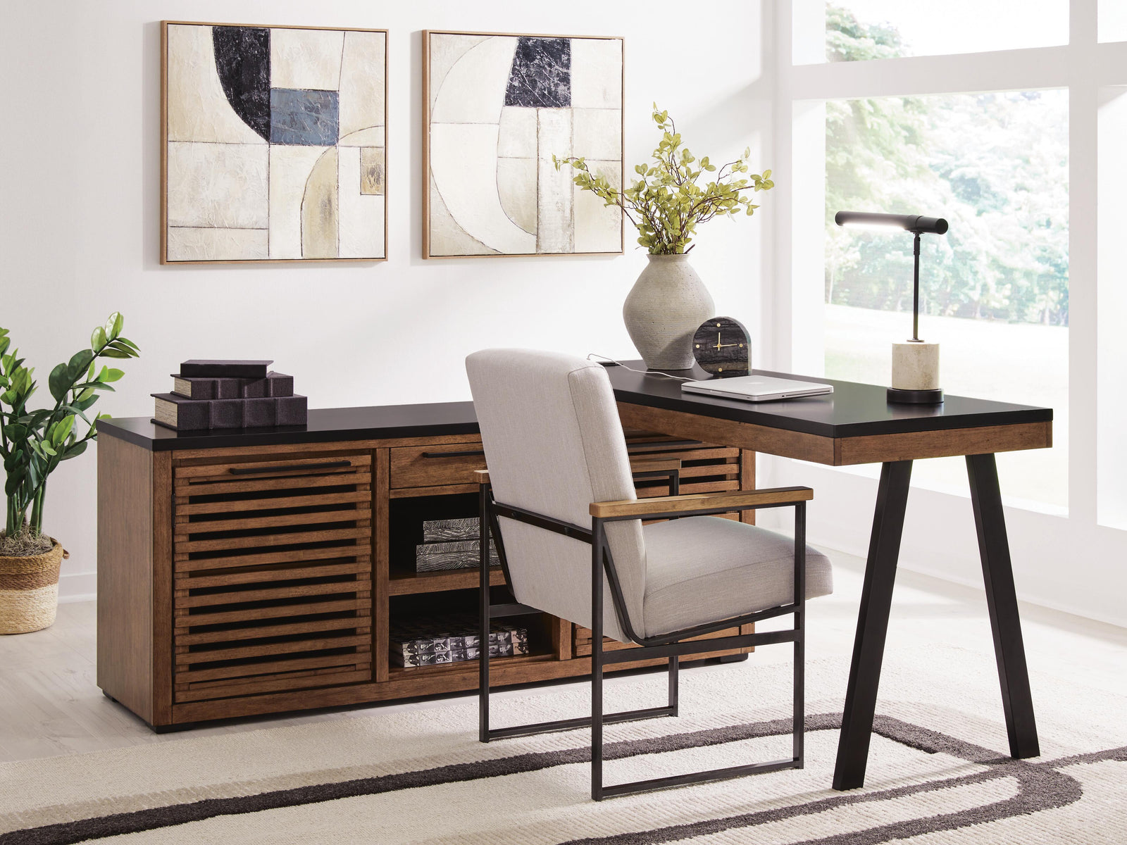 Kallari Credenza with Desk Return (H737-SI) - Image 2