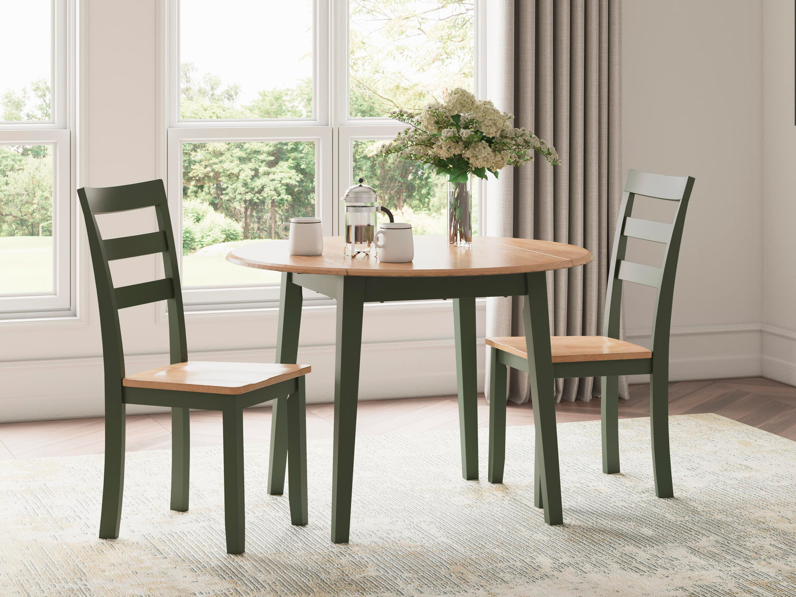 Gesthaven Dining Table and 2 Chairs (D401-SI) - Image 2