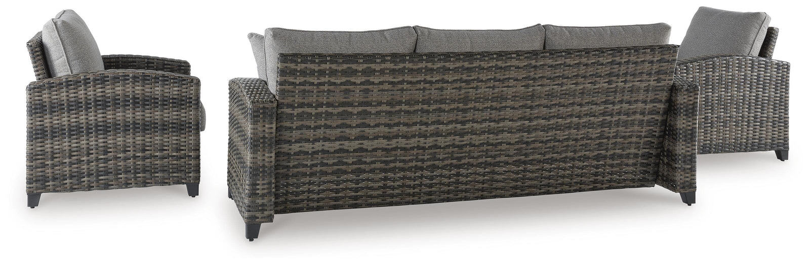 Oasis Court Outdoor Sofa/Chairs/Table Set (Set of 4) (P335-SI) - Image 3