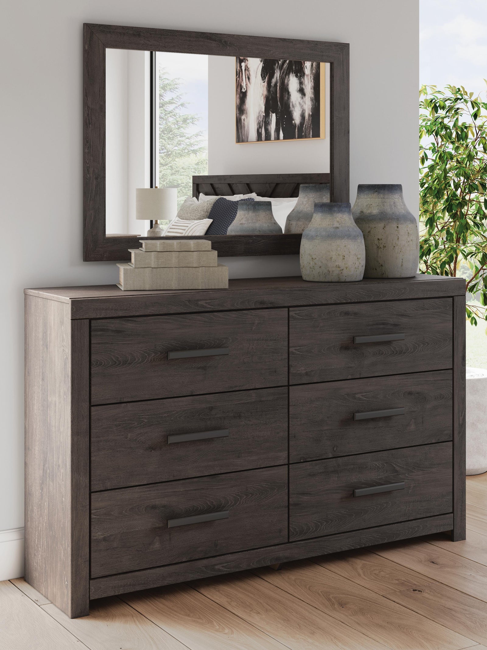 Prendonea Dresser and Mirror - Charcoal (B3789-SI) - Image 8