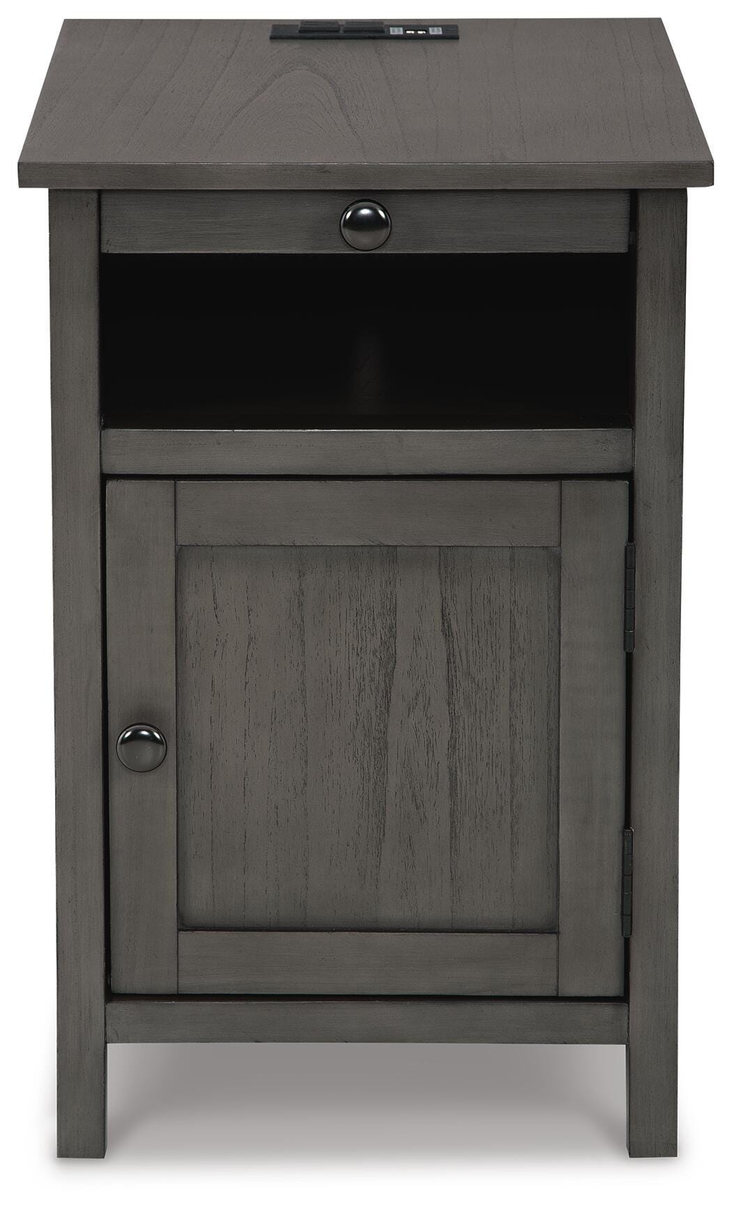 Treytown Chairside End Table - Gray (T300-SI) - Image 3
