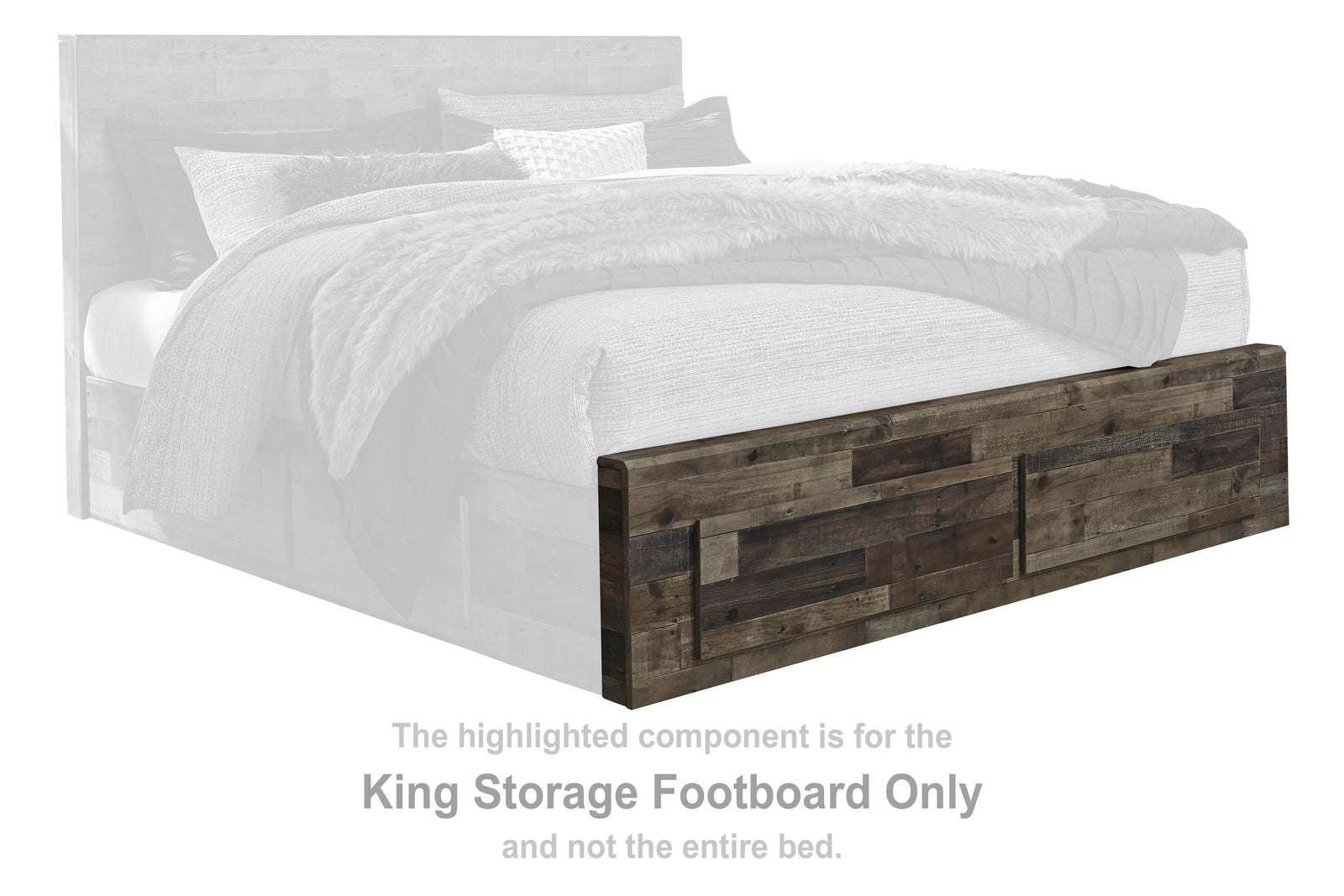Derekson Storage Footboard - Multi Gray (B200-SI) - Image 3