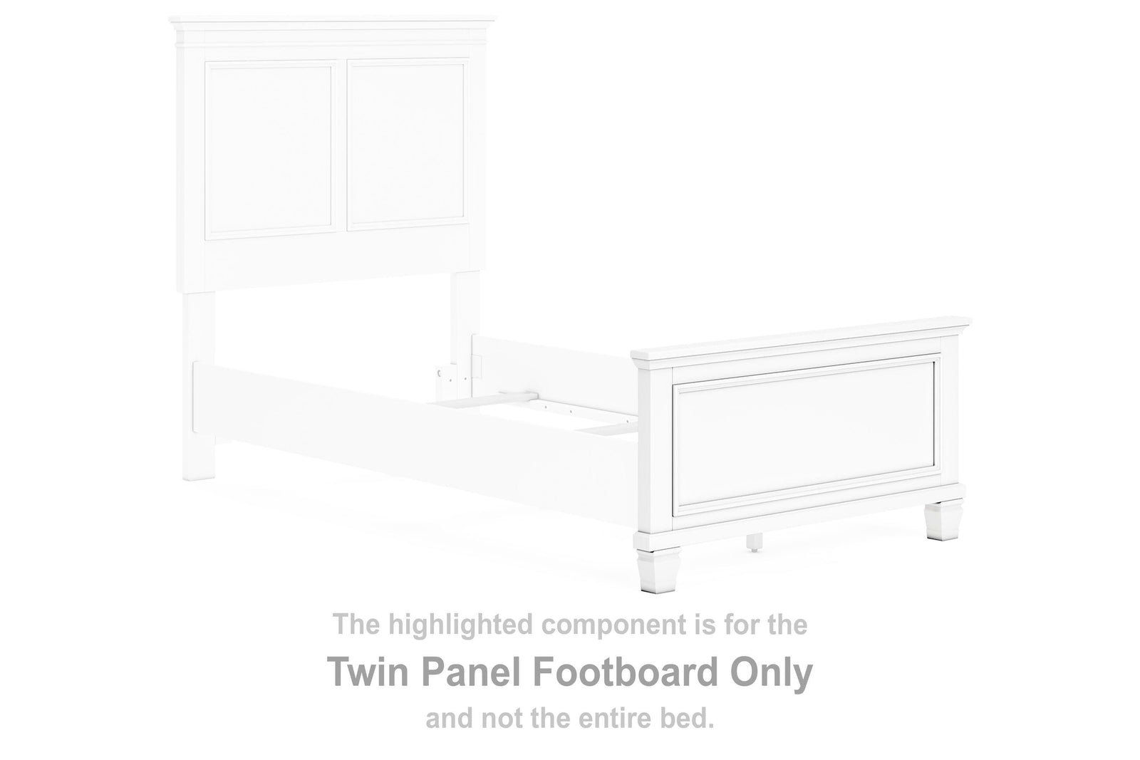 Fortman Panel Footboard - White (B680-SI) - Image 2