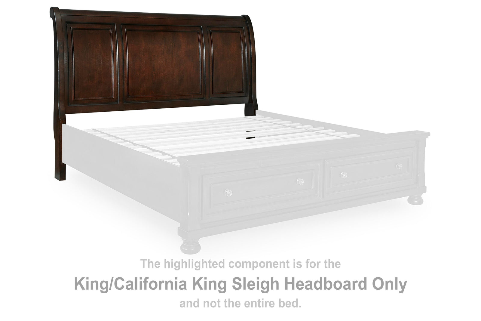 Porter King/California King Sleigh Headboard - Rustic Brown (B697-SI) - Image 2