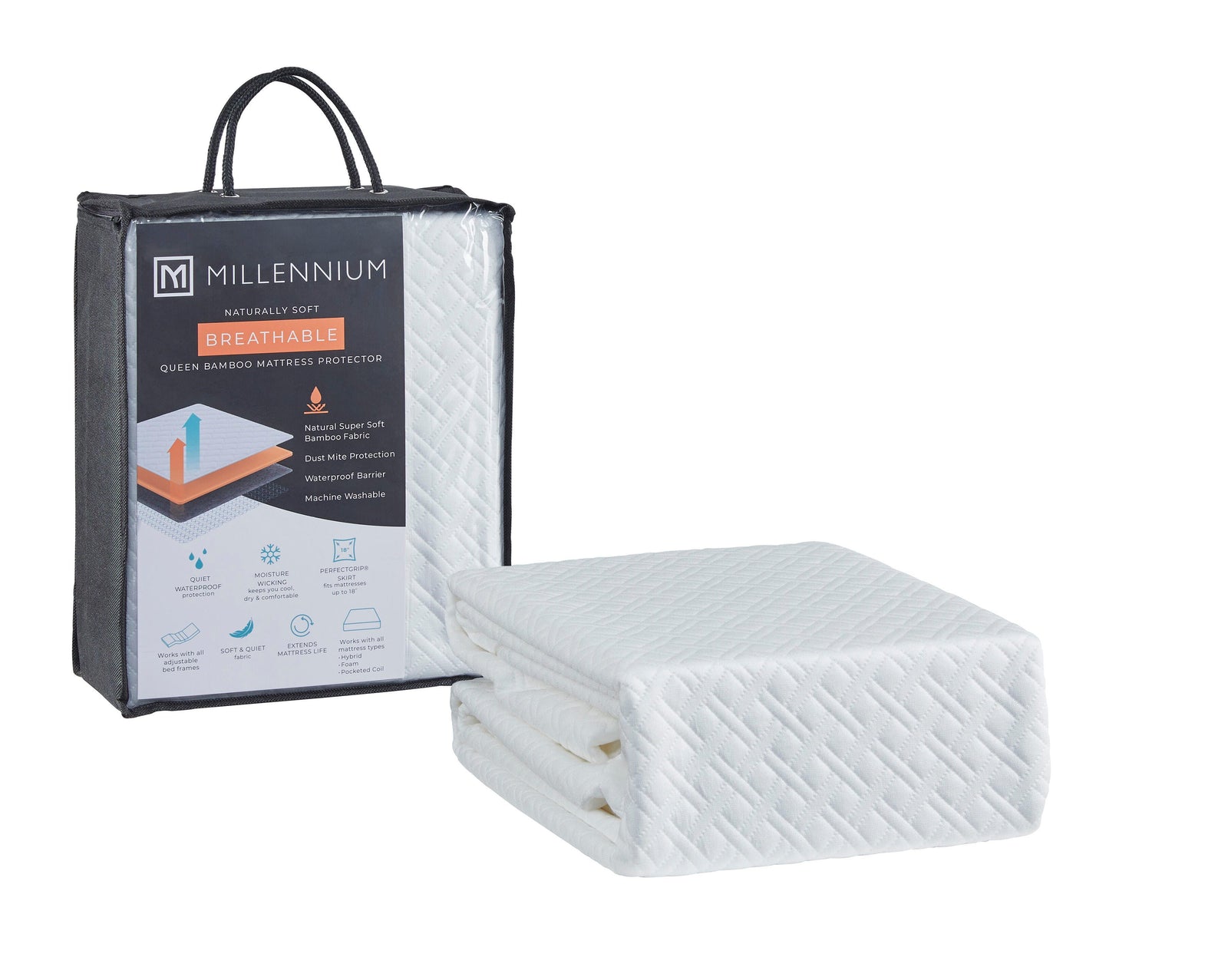 Basic Protector Queen Mattress Protector (Set of 4) (M30803-SI)