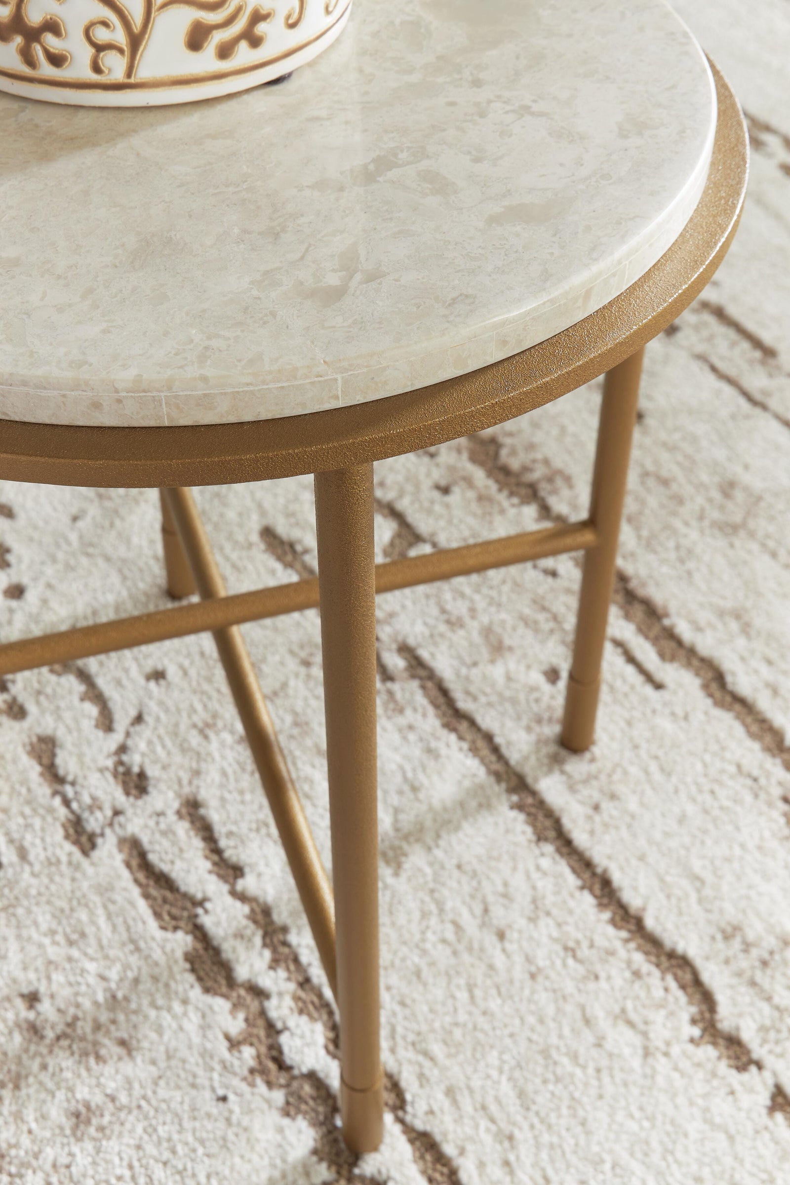 Alben End Table - Antique Gold (T643-SI) - Image 4