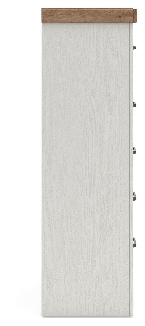 Savonport Chest of Drawers - White/Brown (B4615-SI) - Image 4