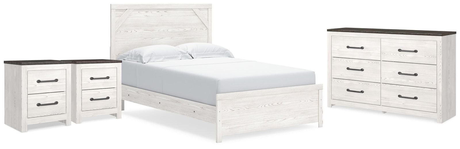 Gerridan Panel Bed, Dresser and 2 Nightstands (B1190-SI)