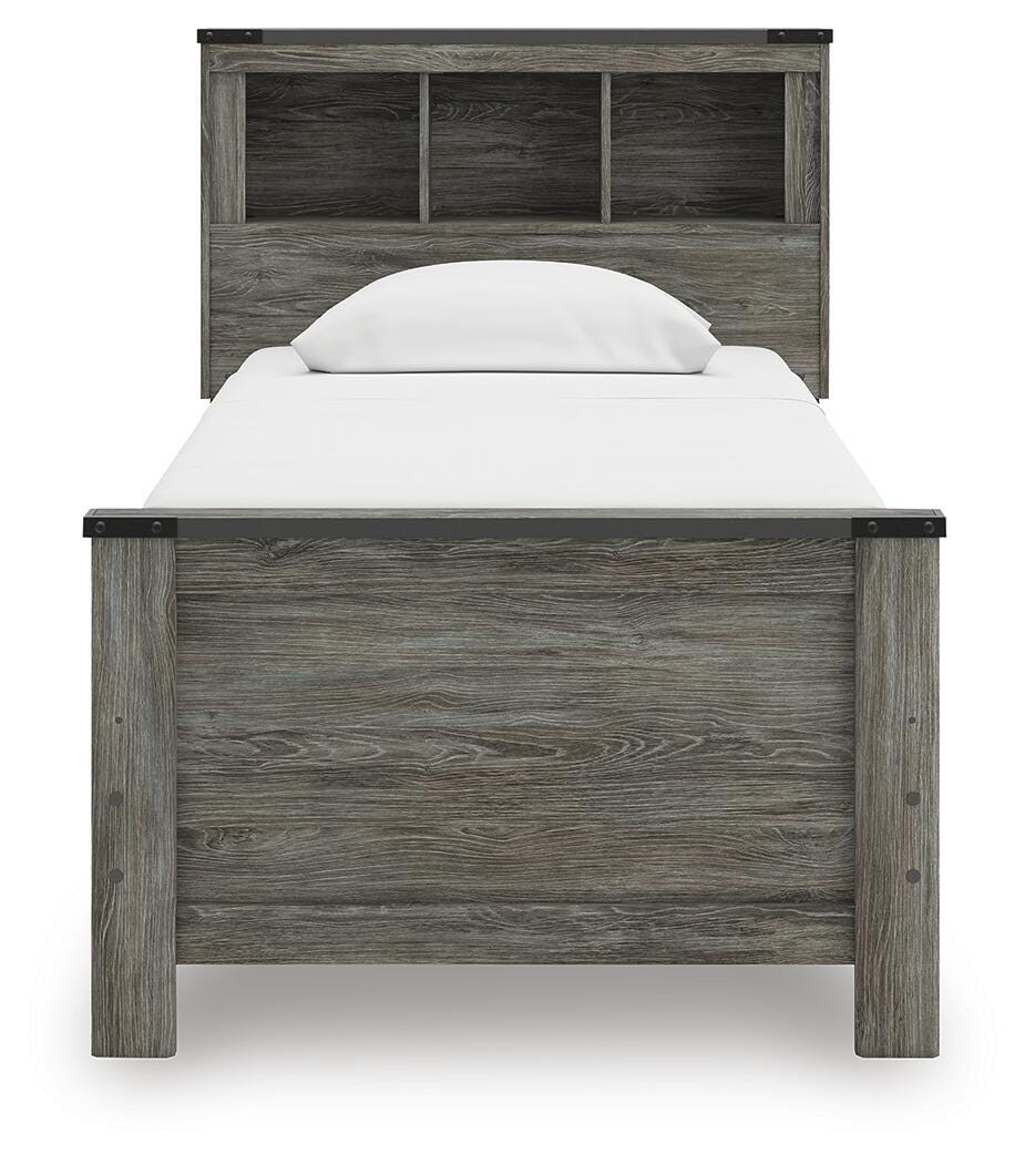 Frandern Bookcase Bed, Dresser and Mirror (B4480-SI) - Image 9
