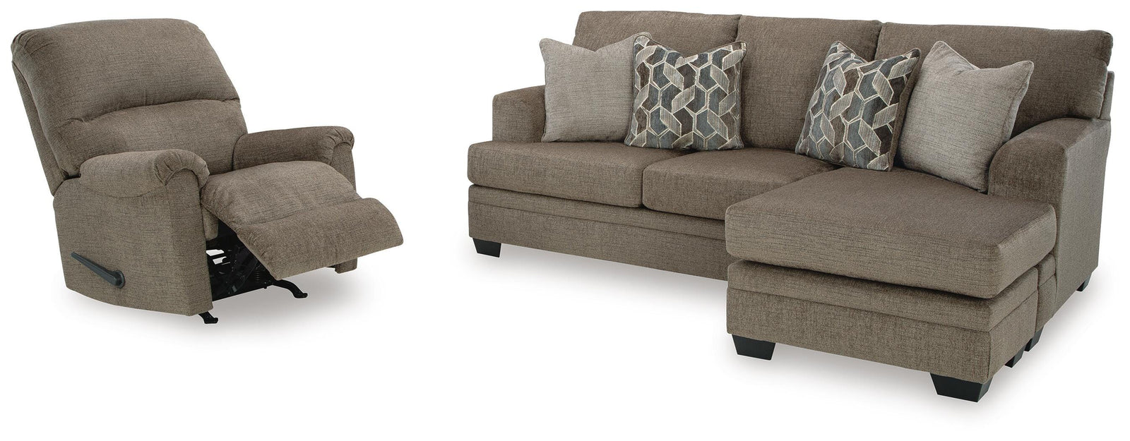 Stonemeade Sofa Chaise and Recliner (59505-SI) - Image 2