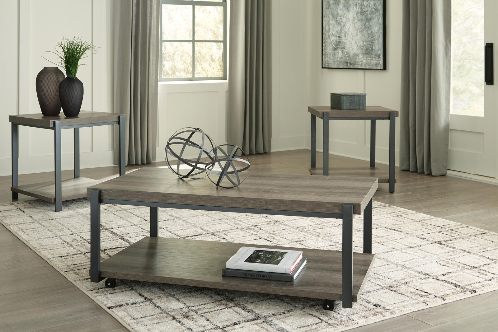 Wilmaden Table (Set of 3) - Gray/Black (T393-SI) - Image 11