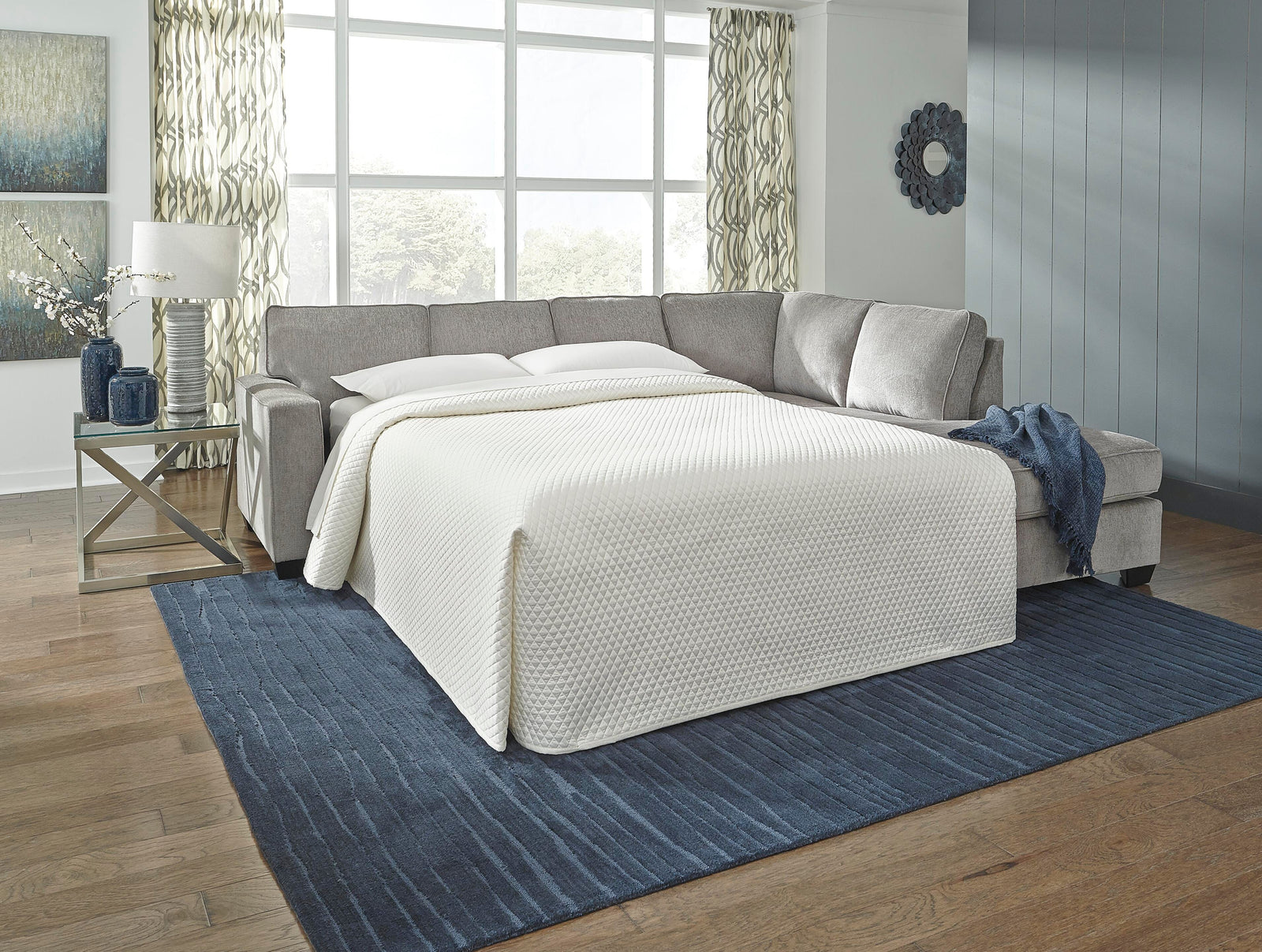 Altari 2-Piece Sleeper Sectional and Ottoman (87214-SI) - Image 7