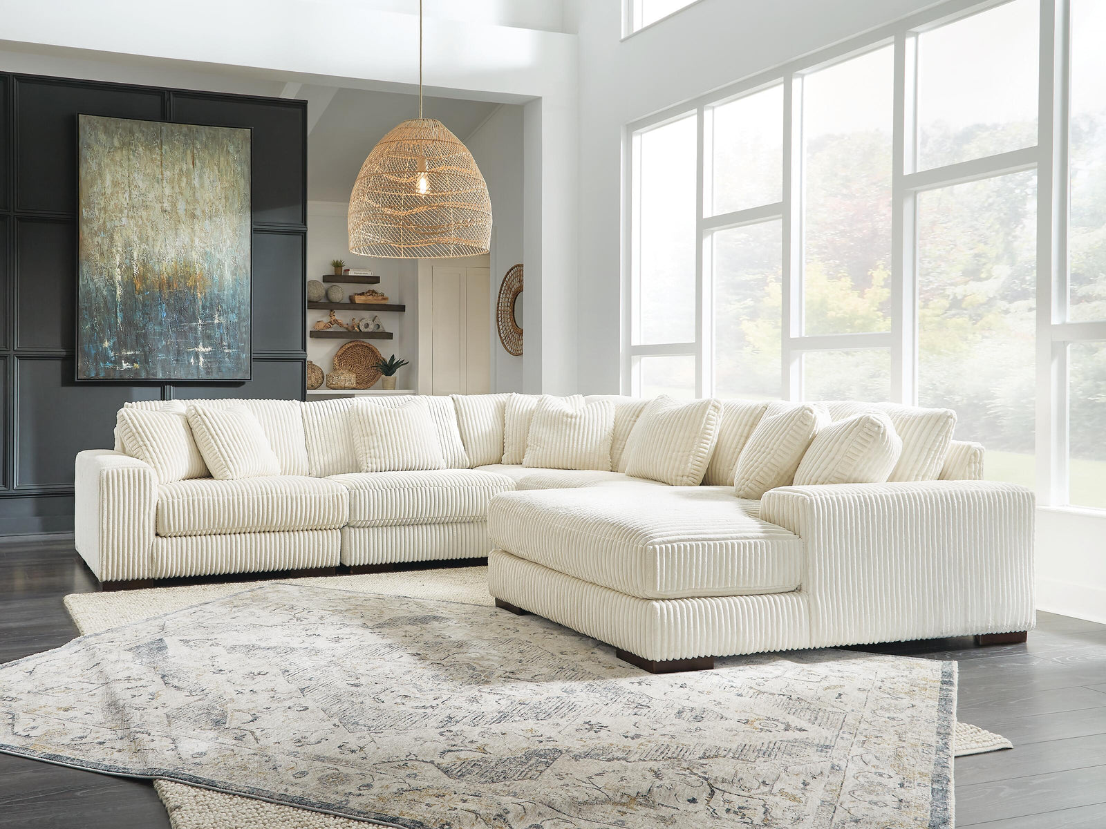 Lindyn 5-Piece Sectional with Chaise (21104-SI) - Image 2