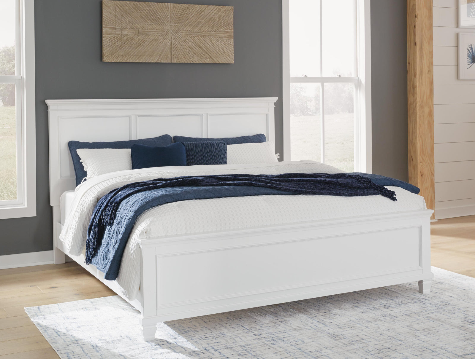 Fortman Panel Bed, Dresser, Mirror, Chest and Nightstand - White (B680-SI) - Image 33