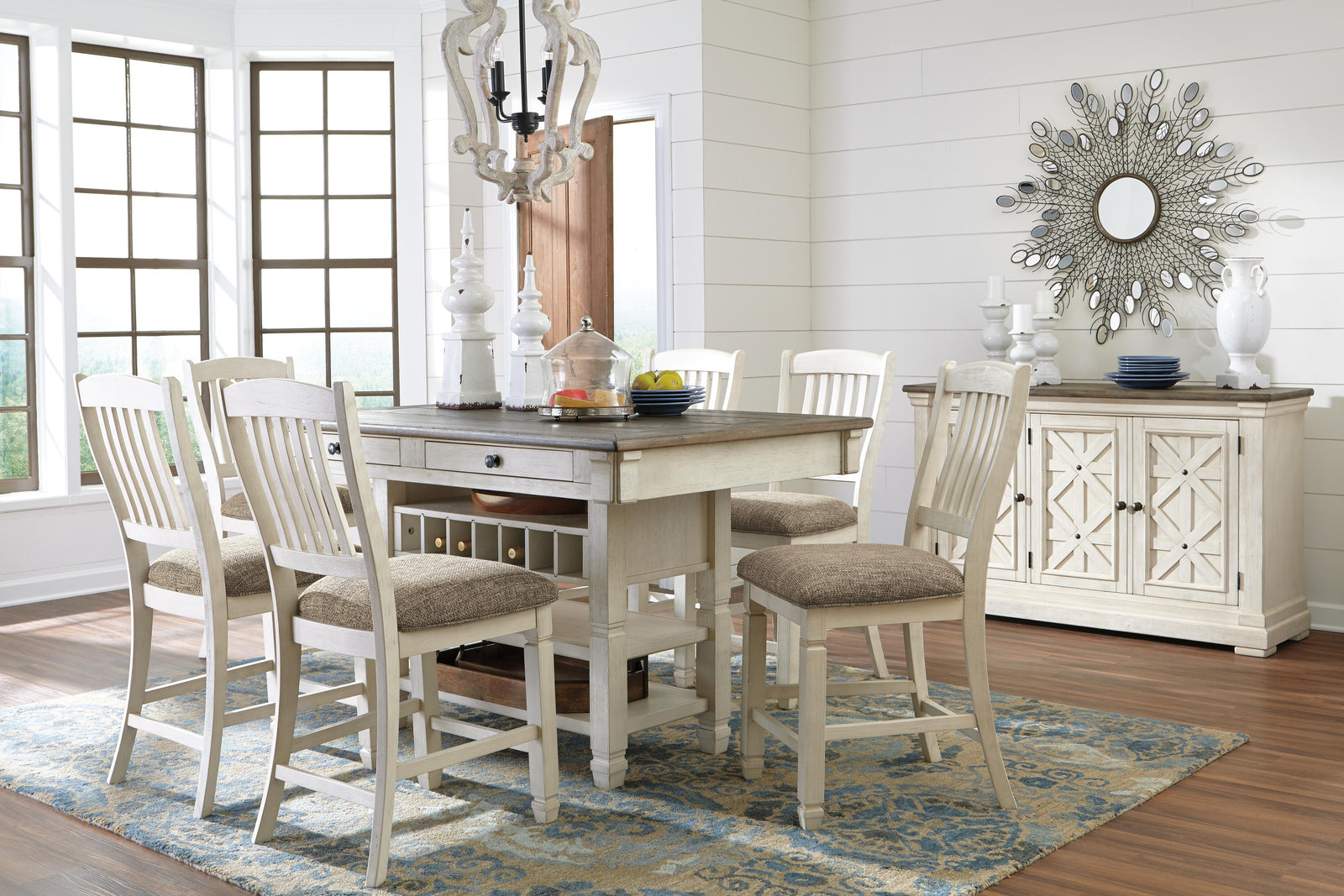 Bolanburg Counter Height Dining Table and 6 Barstools with Server (D647-SI) - Image 19