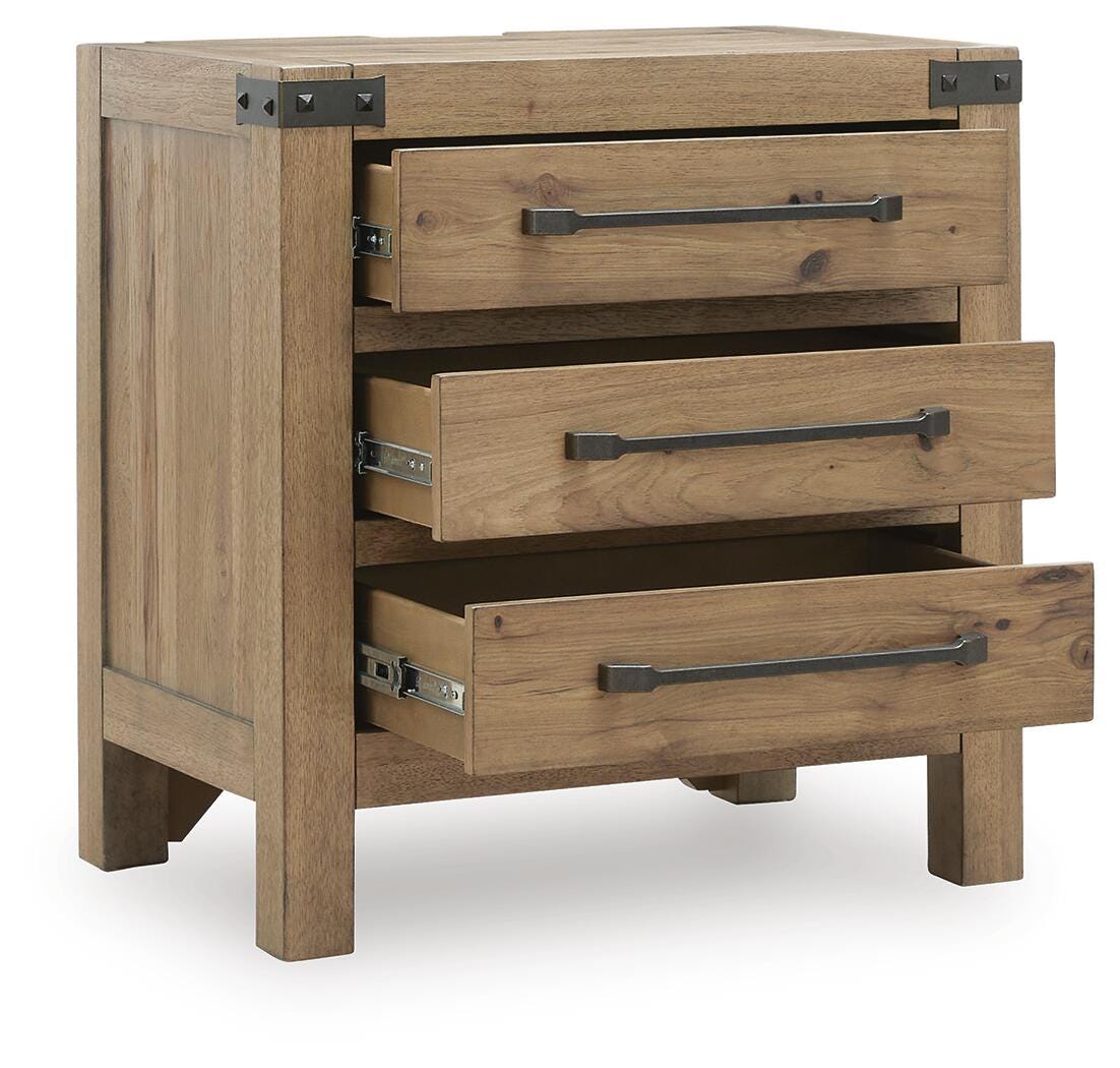 Ridgester Nightstand - Light Brown (B858-SI) - Image 4
