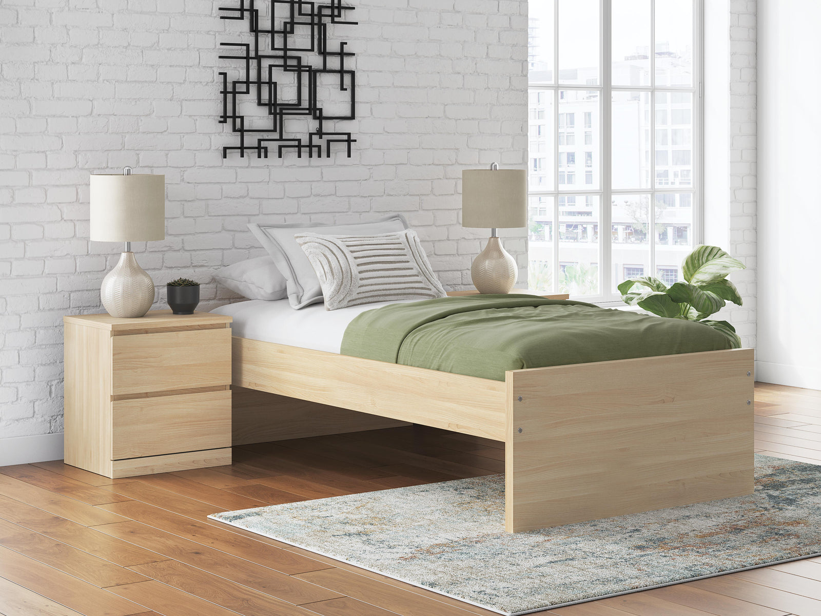 Onita Platform Bed (Youth) - Natural (EB9632-SI) - Image 8