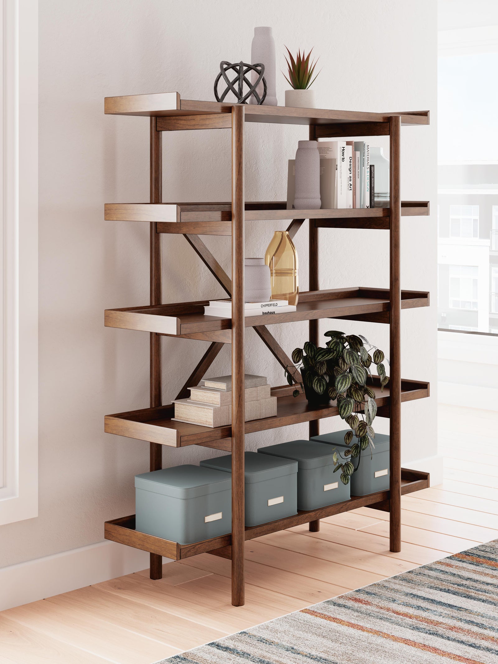 Lyncott 70 Bookcase (H615-SI) - Image 8