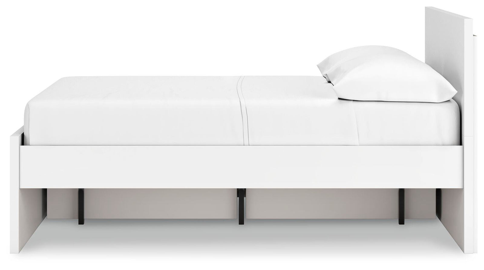 Onita Panel Platform Bed with 1 Side Storage (Youth) - White (EB9630-SI) - Image 7