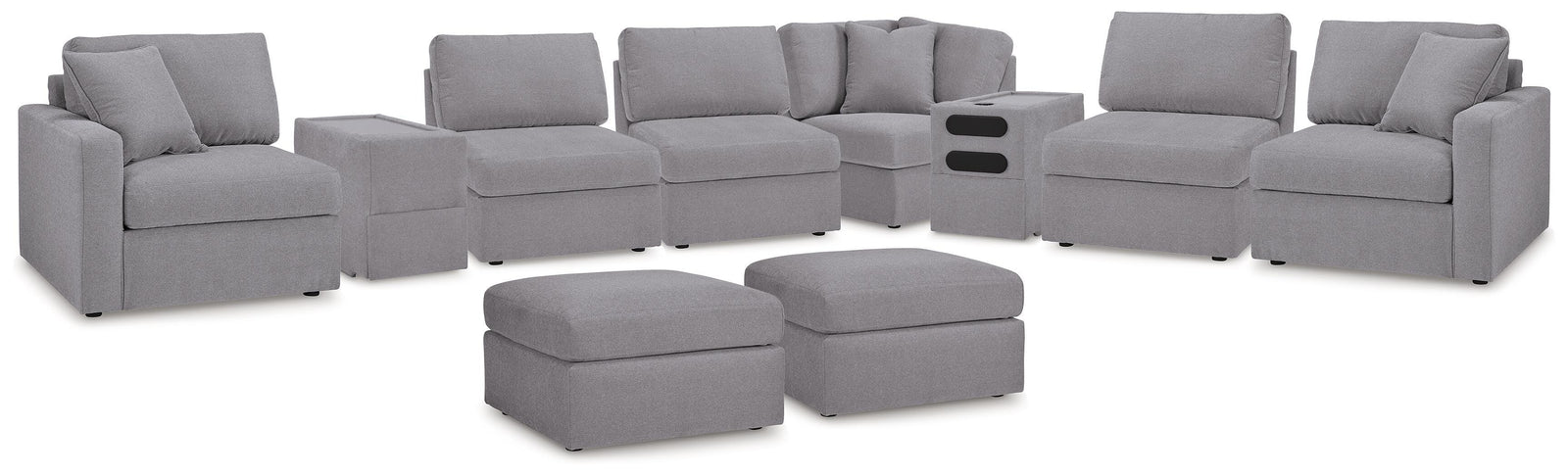 Modmax 8-Piece Sectional and 2 Ottomans (92104-SI)