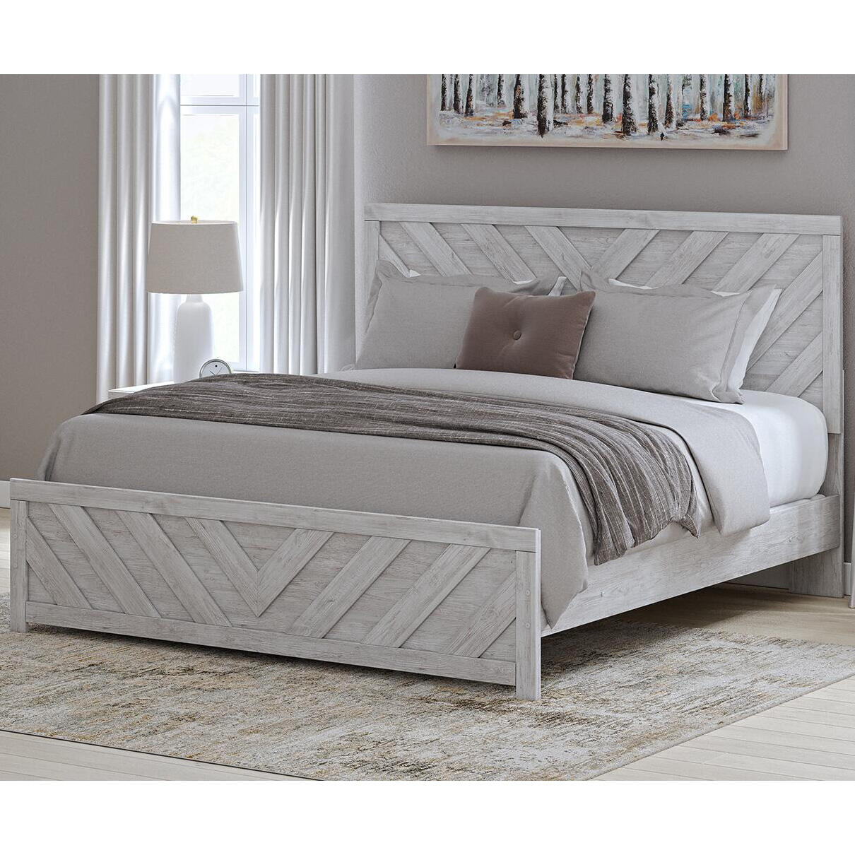 Cayboni Panel Bed - Whitewash (B3788-SI) - Image 8