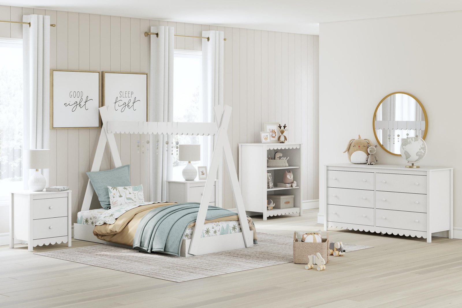 Hallityn Tent Bed (Youth) - White (EB1810-SI) - Image 21
