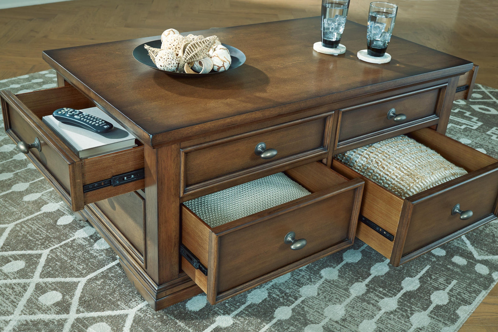 Channley Lift-Top Coffee Table - Brown (T649-SI) - Image 9