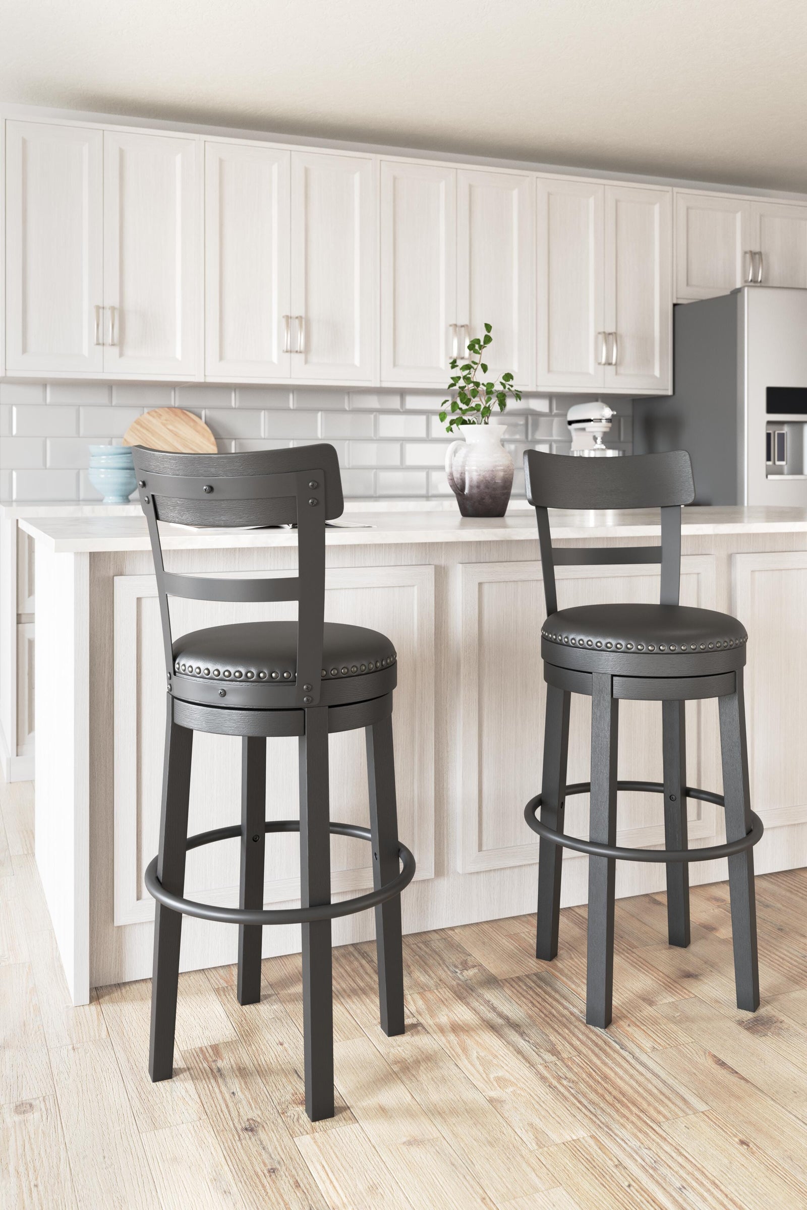 Valebeck Bar Height Bar Stool (Set of 2) (D546-SI) - Image 5