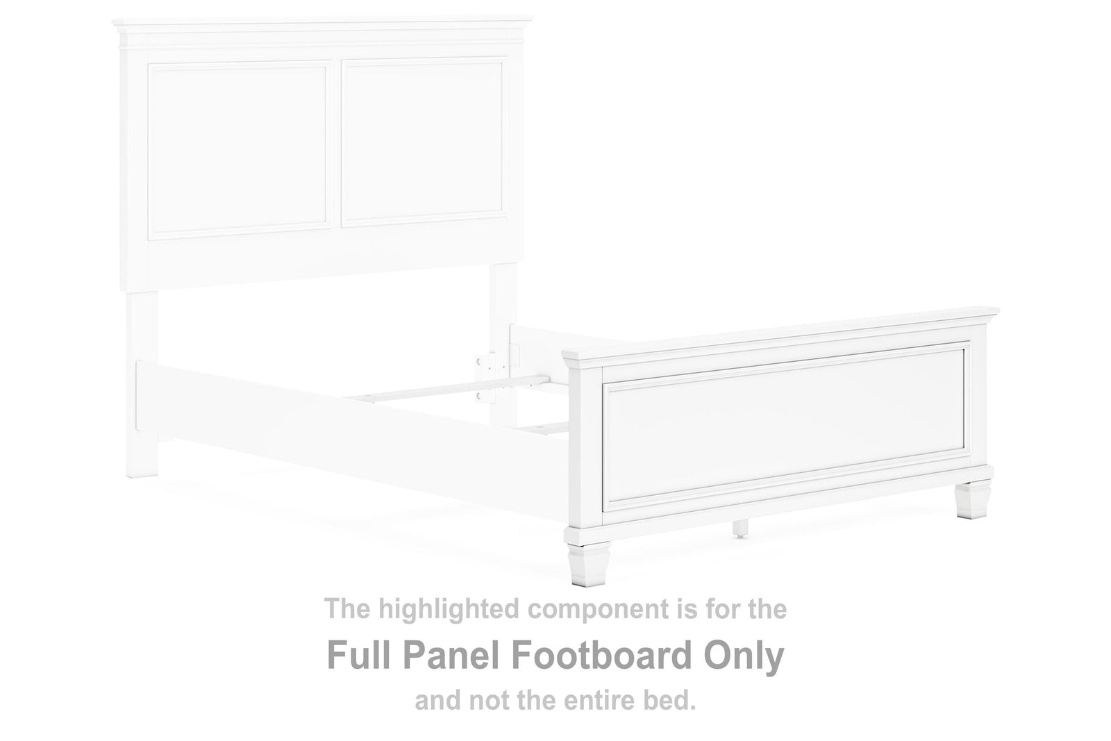 Fortman Panel Footboard - White (B680-SI) - Image 3