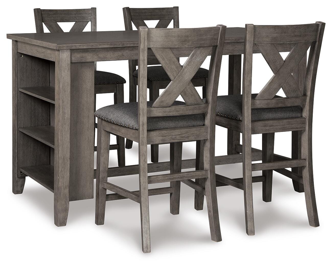 Caitbrook Counter Height Dining Table and 4 Barstools (D388-SI)