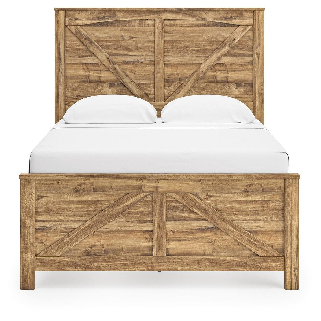 Maystonna King Crossbuck Panel Bed, Dresser, Mirror and Nightstand (PCB1580-SI) - Image 9