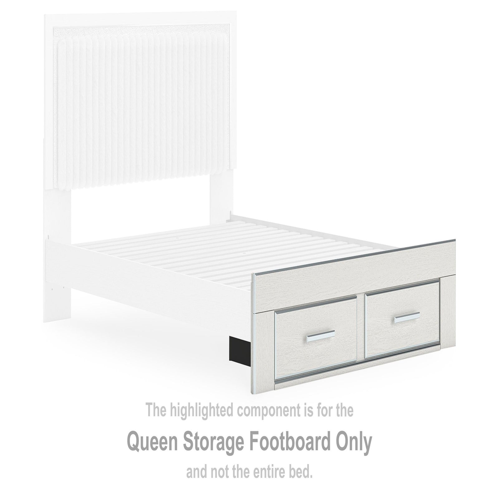 Zuraleus King/California King Upholstered Headboard/Footboard/Roll Slats (PCB3381-SI) - Image 44