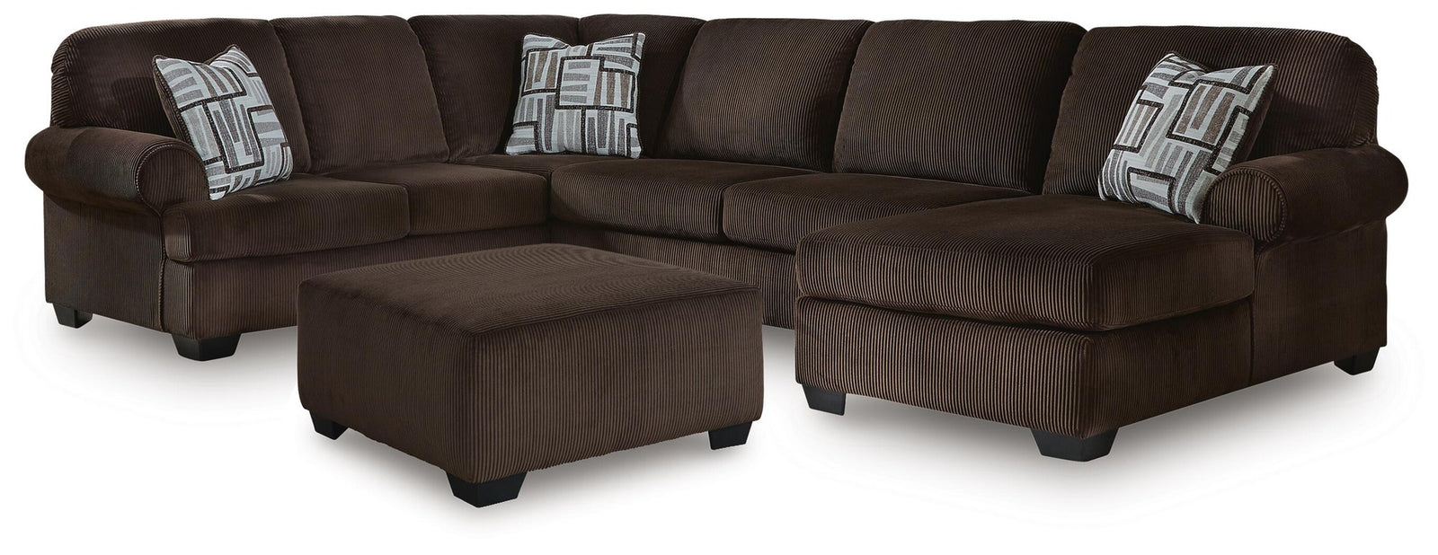 Kimlee 3-Piece Sectional and Ottoman (PC35603-SI)