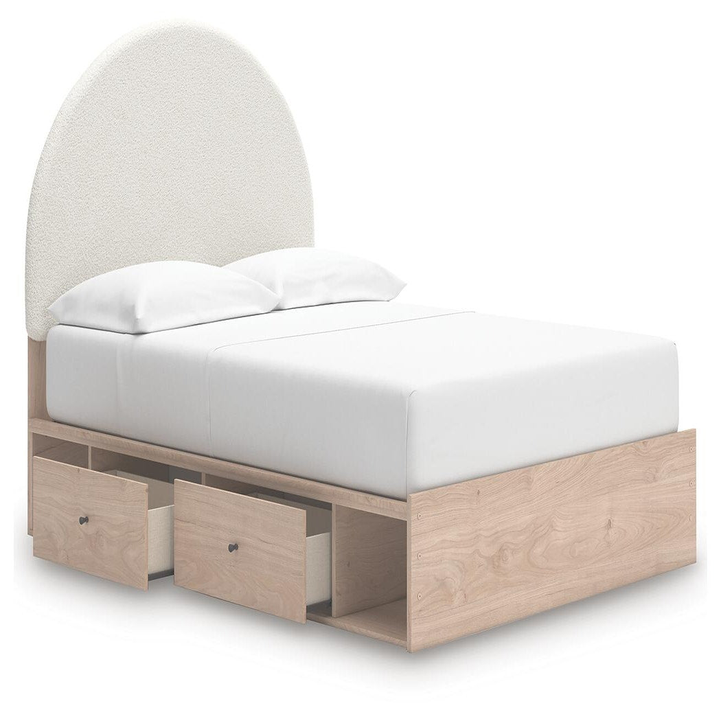 Arloster Full Upholstered Panel Bed with Storage (PCB1566-SI) - Image 4